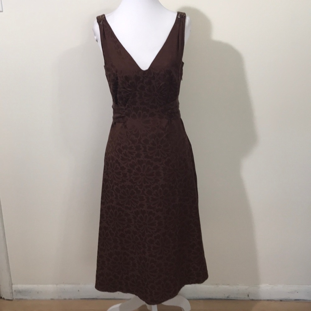 Anthropologie Odille Floral Tie Back Dress